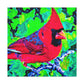 "Northern Cardinal Brilliance" - Canvas