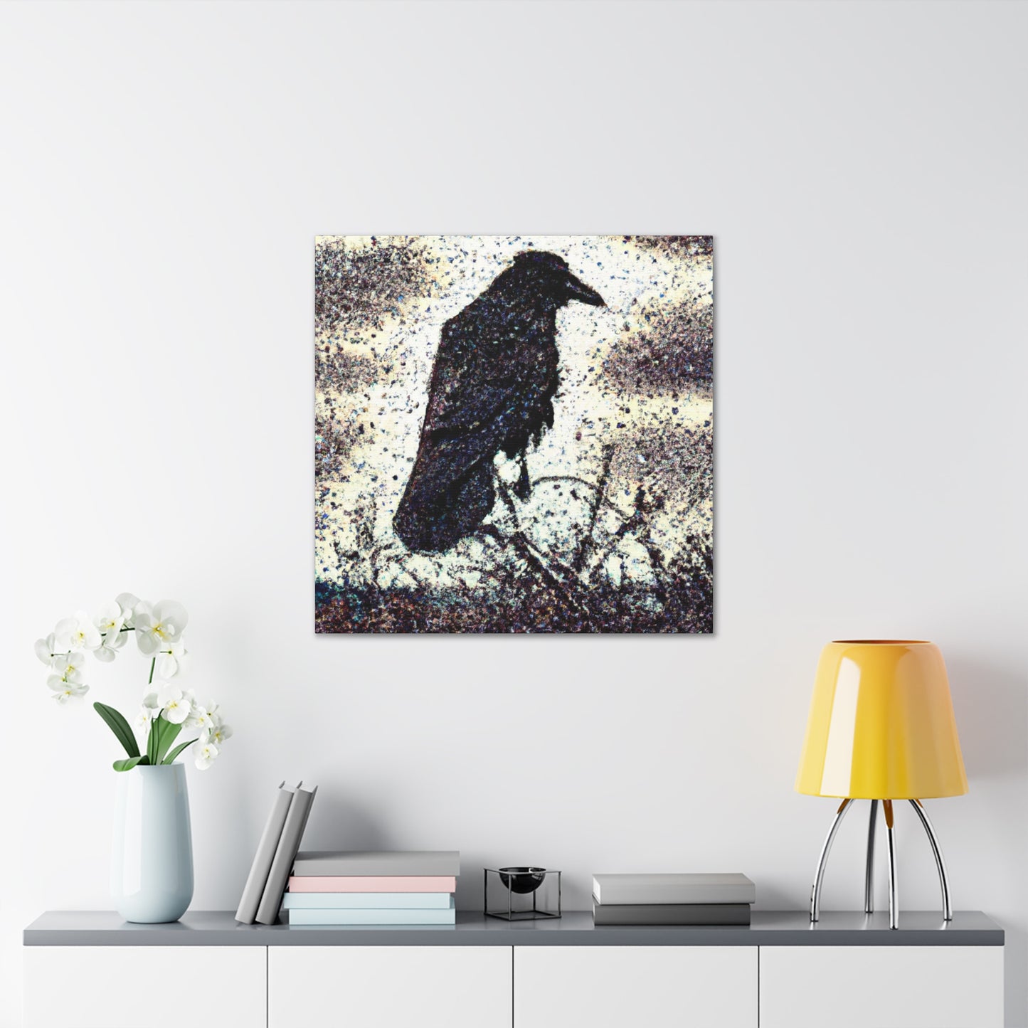 American Crow Mosaic - Canvas