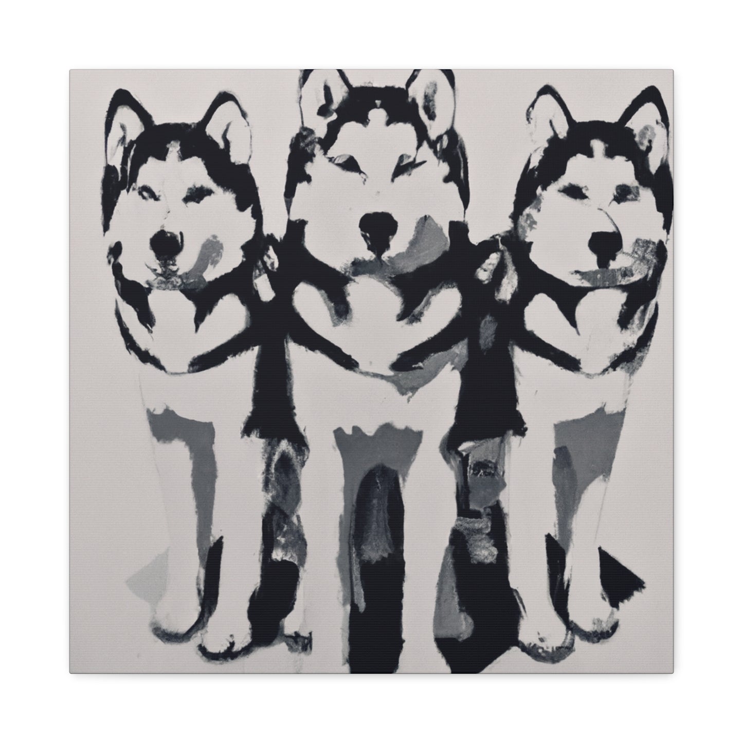 "Huskies in Art Deco" - Canvas