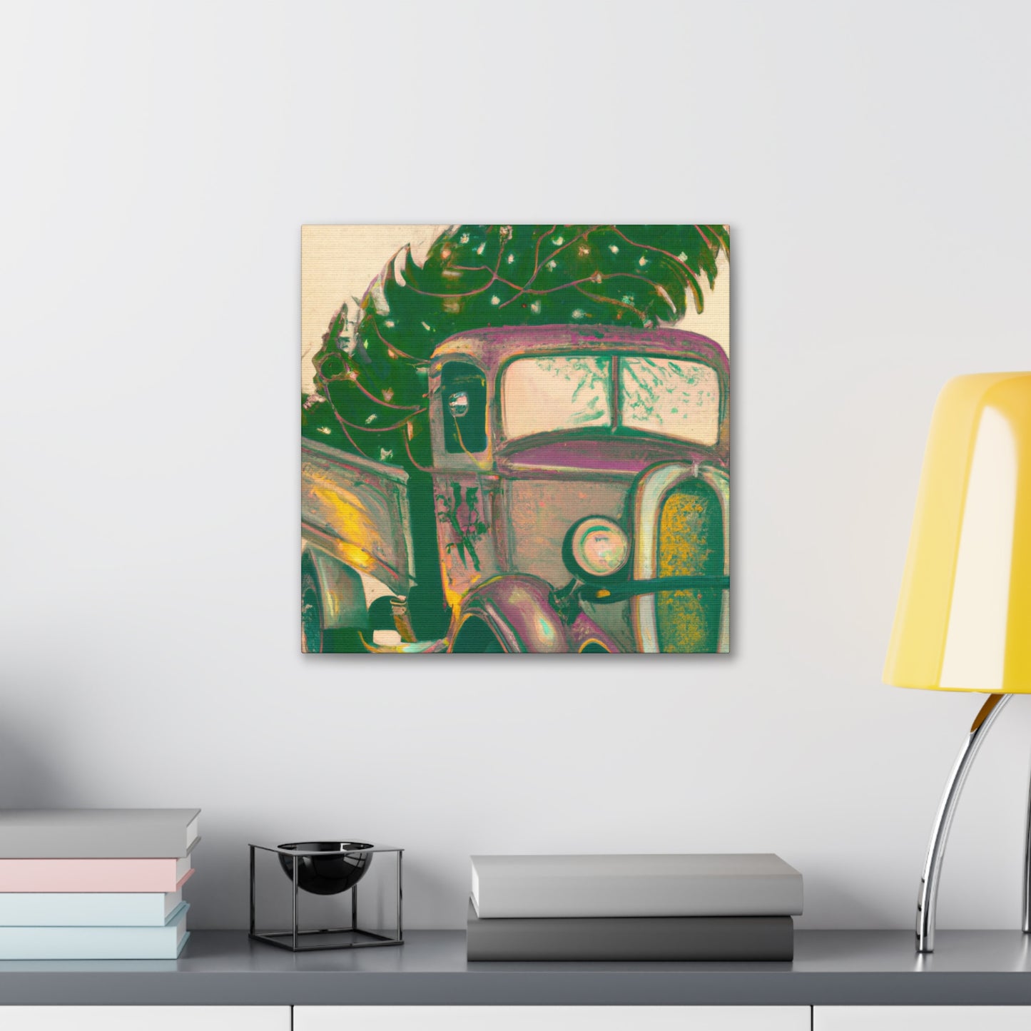 "Christmas Delivery By Truck" - Canvas