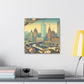 "Cityscape Symphony: Milwaukee" - Canvas