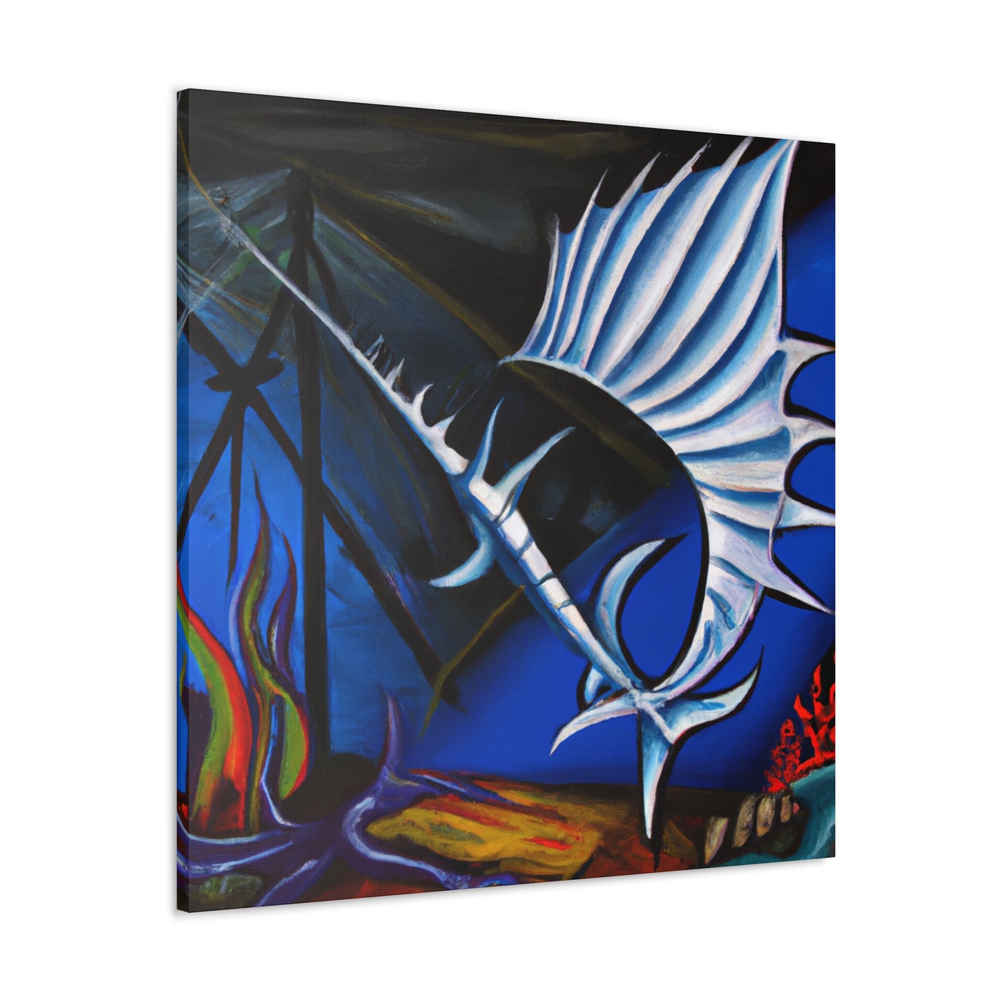 "Sailfish at Sunset" - Canvas