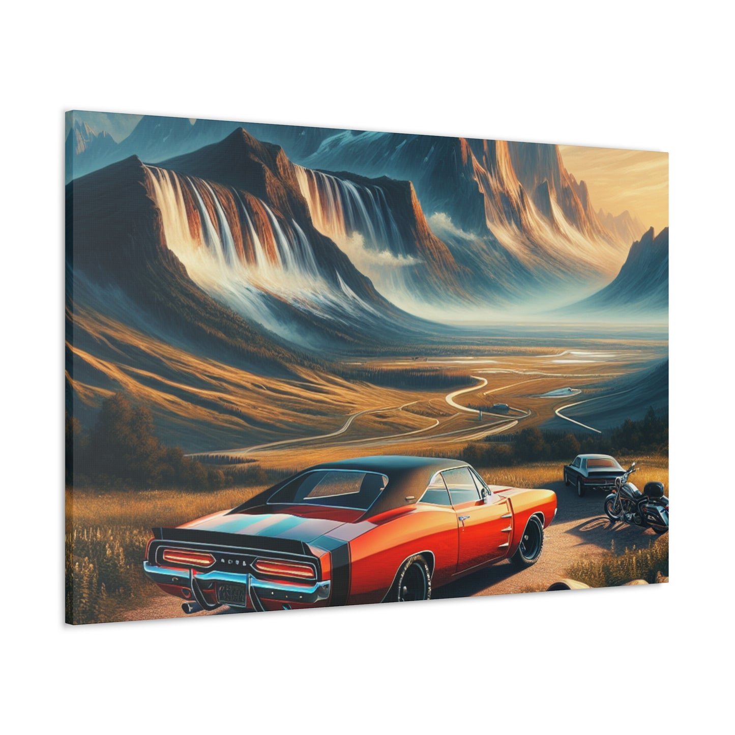 Revving Steel Dreams. - Canvas