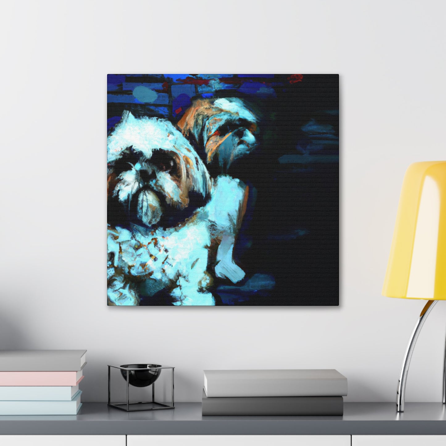 "Shih Tzu's Delightful Dance" - Canvas