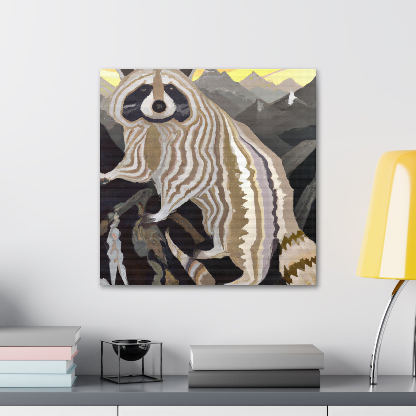 "Raccoon in Deco Style" - Canvas