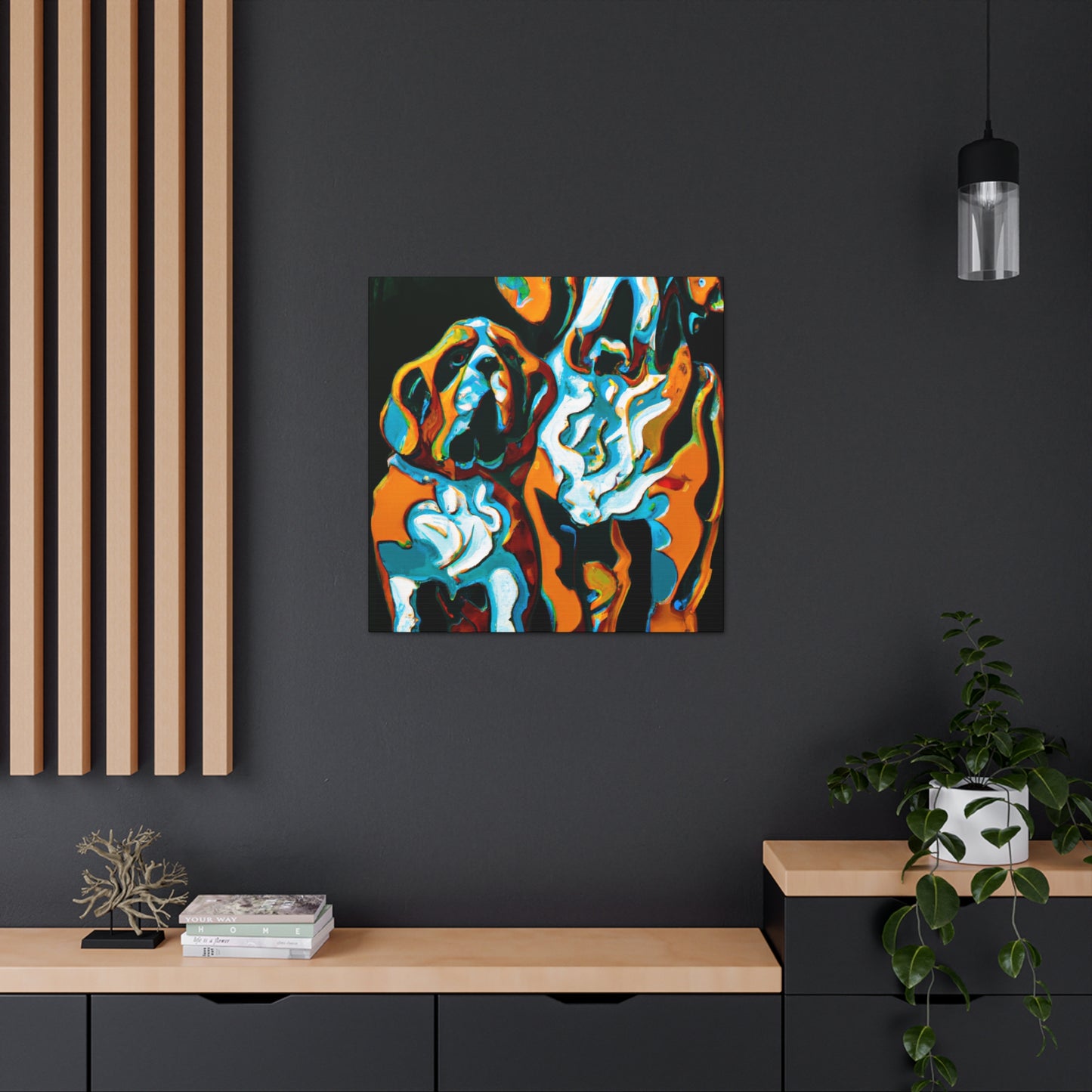 "Saint Bernard in Deco" - Canvas