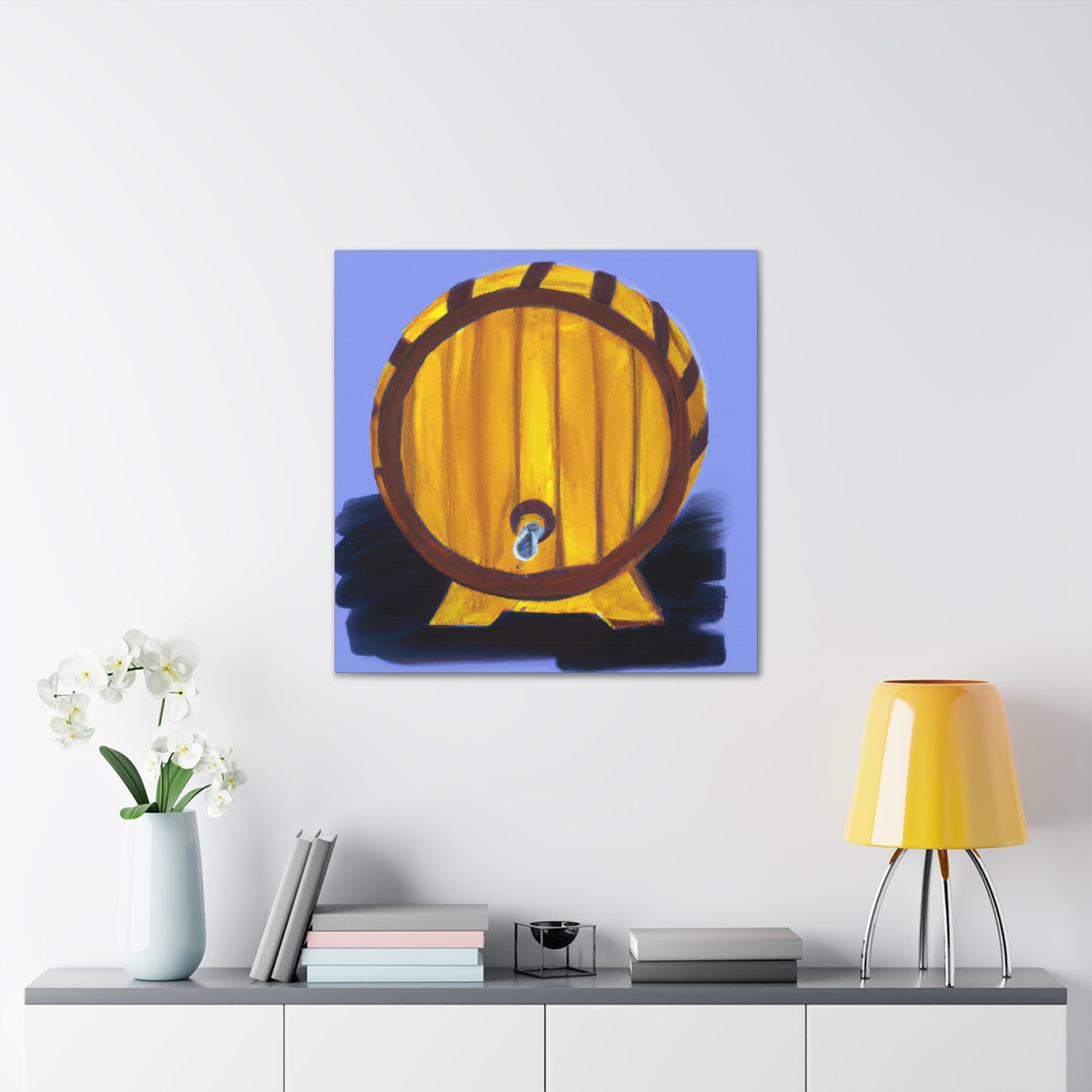 "Whiskey Barrel Minimalism" - Canvas