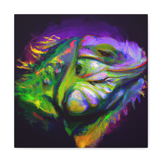 Green Iguana Dreamscape - Canvas