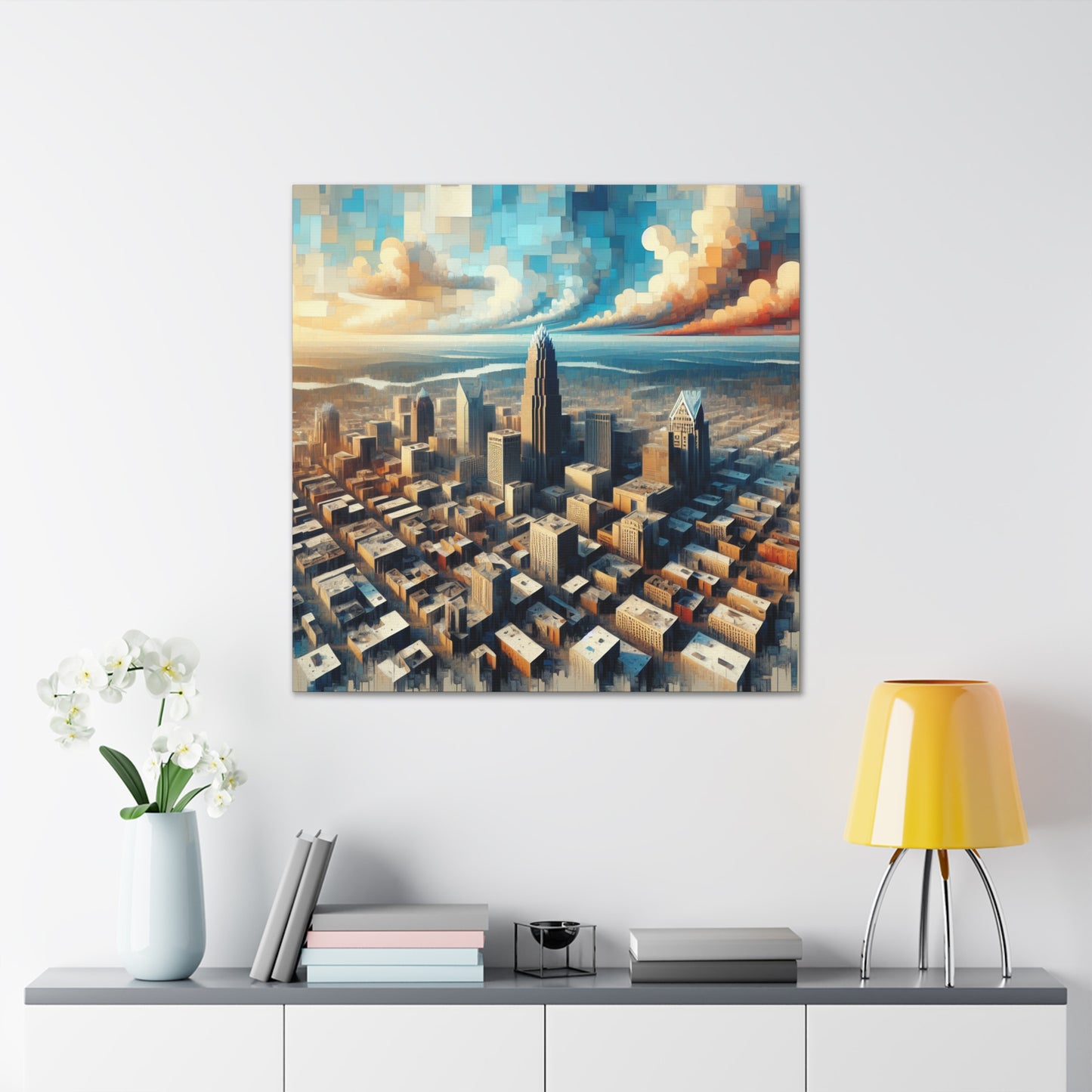 "Charlotte's Urban Tapestry" - Canvas