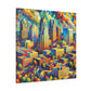 City in Vibrant Colors - Canvas