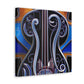 "Bass Guitar Art Deco" - Canvas