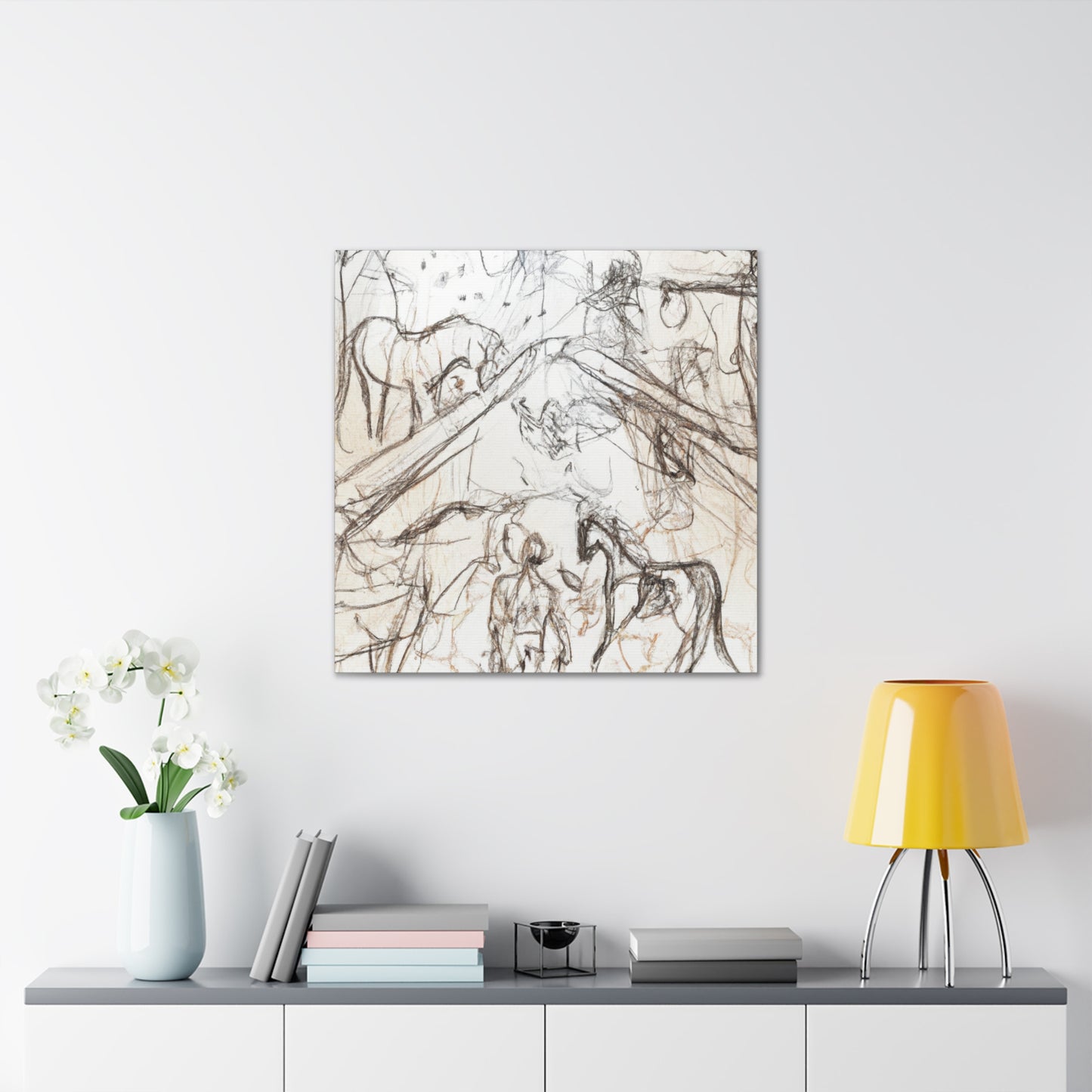 "Horses in Stilled Pastures" - Canvas