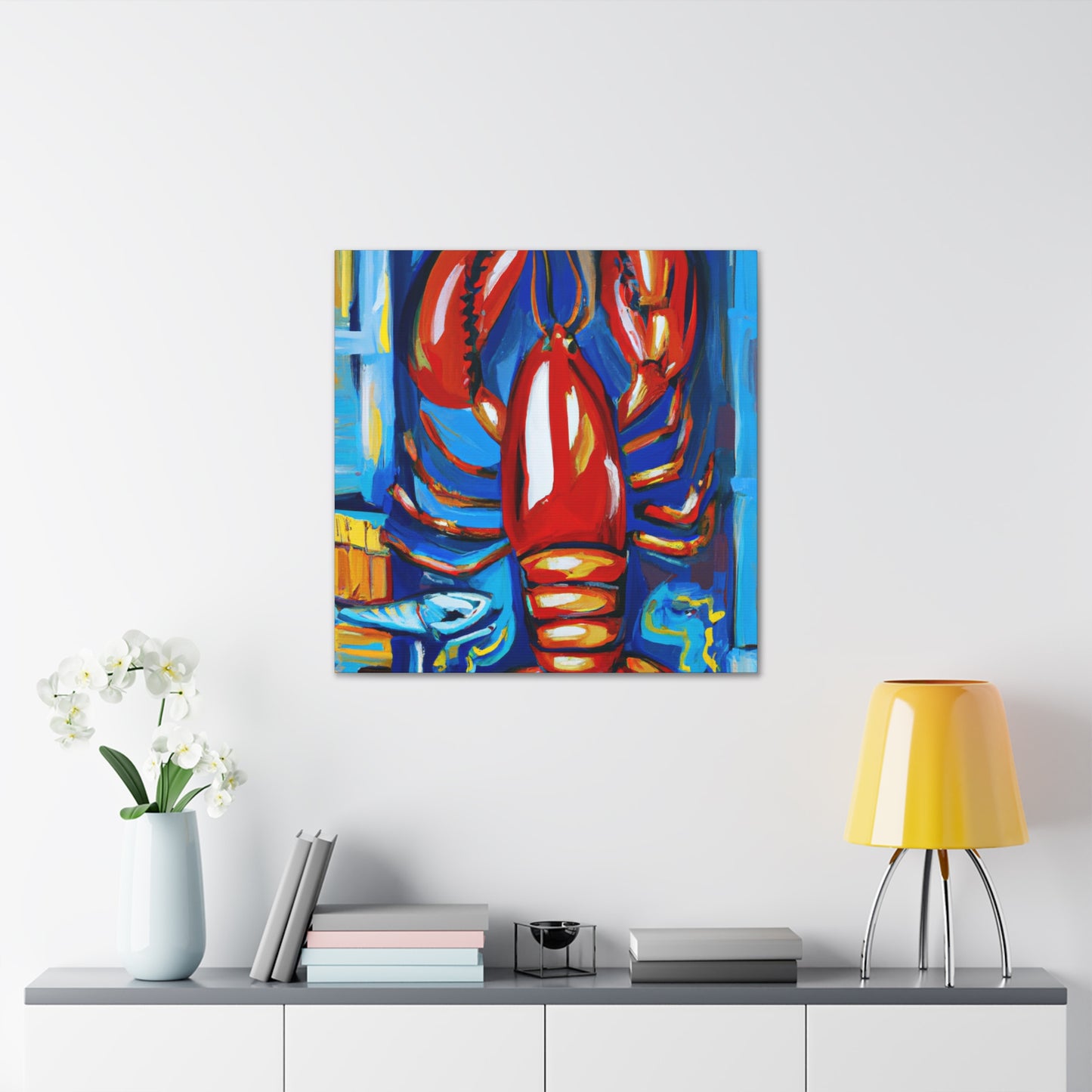 Lobster's Captivating Colors - Canvas