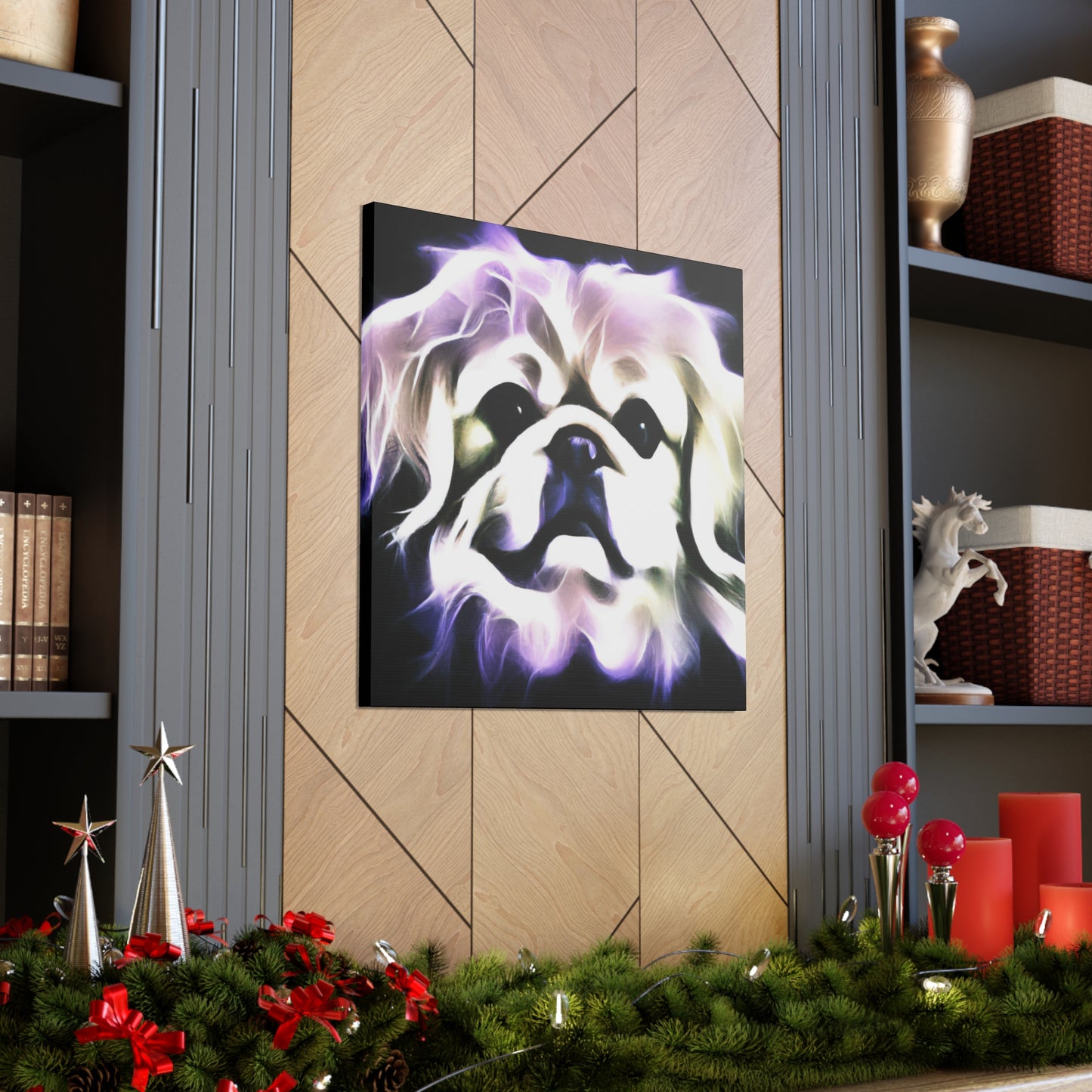 Pekingese Night Illumination - Canvas