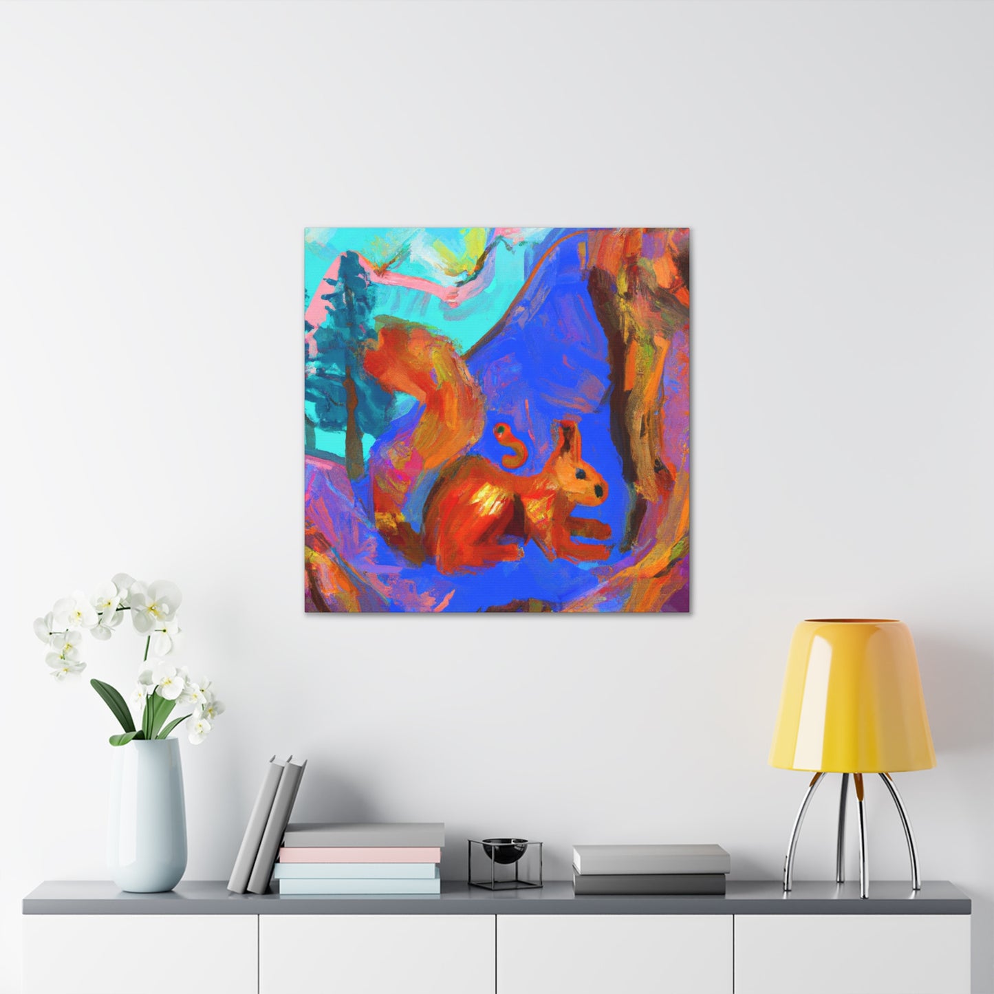 Squirrel's Fauve Frenzy - Canvas