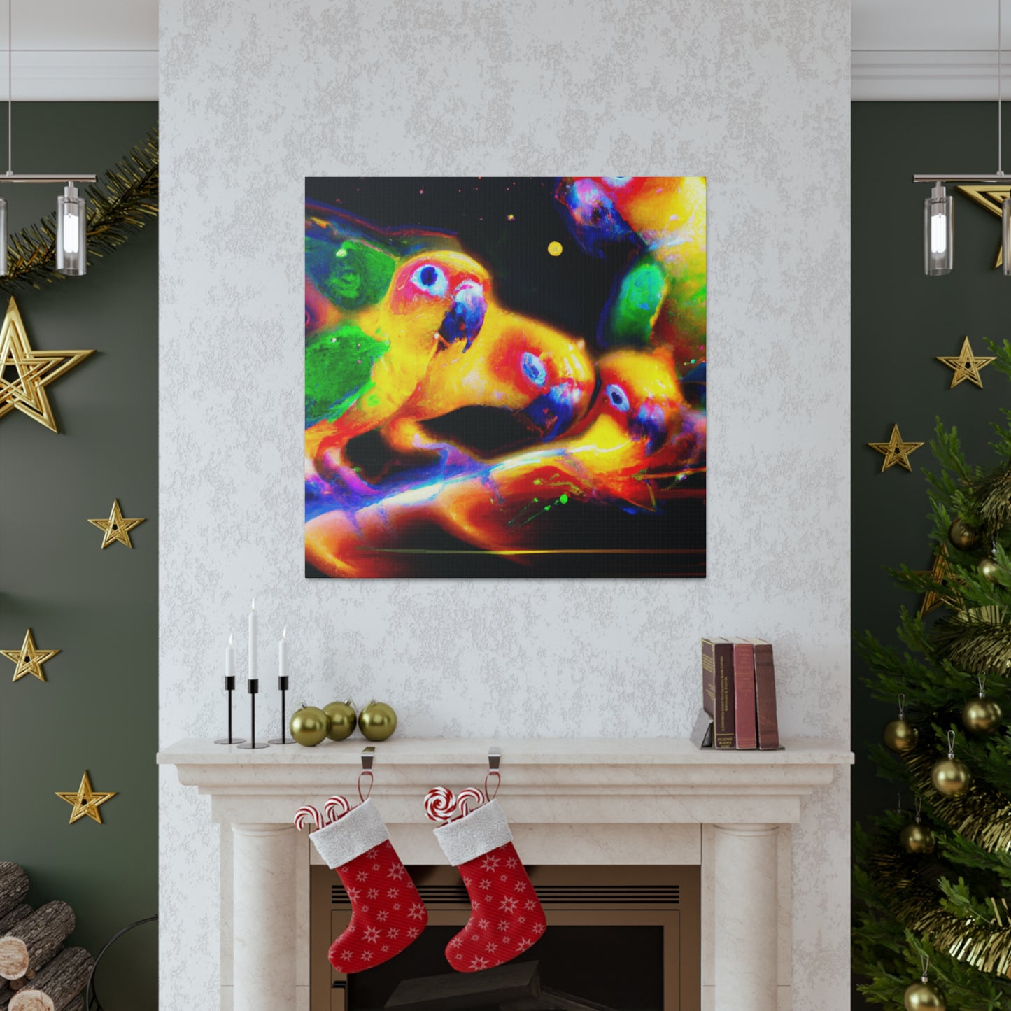 Colorful Conure Concert - Canvas