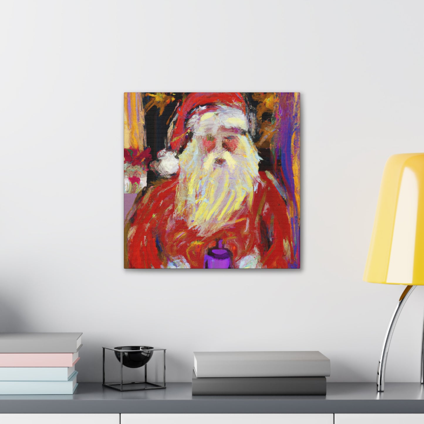 Santa Claus Abstraction - Canvas