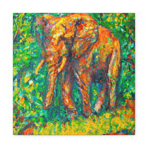 "Elephant in Impressionism" - Canvas