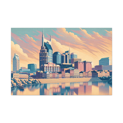 "Nashville's Melodic Elegance" - Canvas