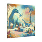 "Pastel Prehistoric Harmony" - Canvas