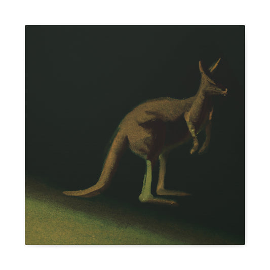 Kangaroo Minimalist Sketch - Canvas