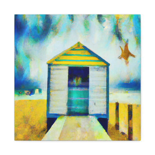 "Beach Hut Blissful Bliss" - Canvas