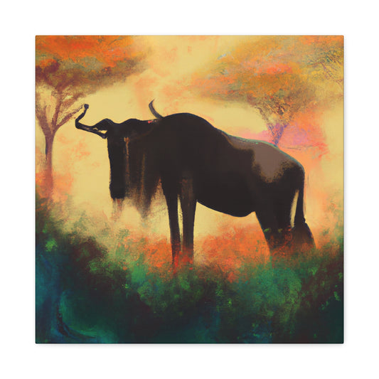 Wildebeest Roam Serengeti - Canvas