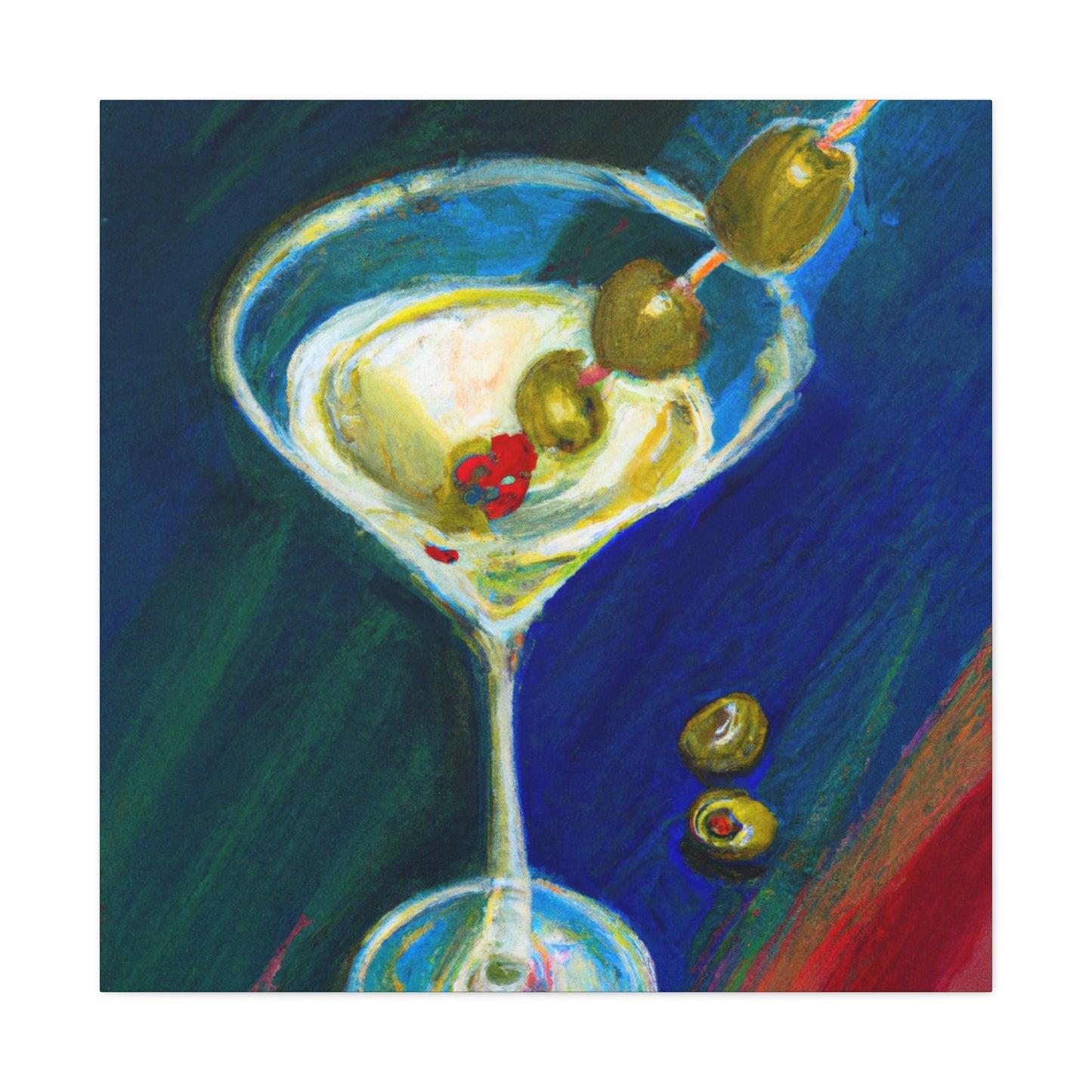 Martini at Midnight Gaze - Canvas