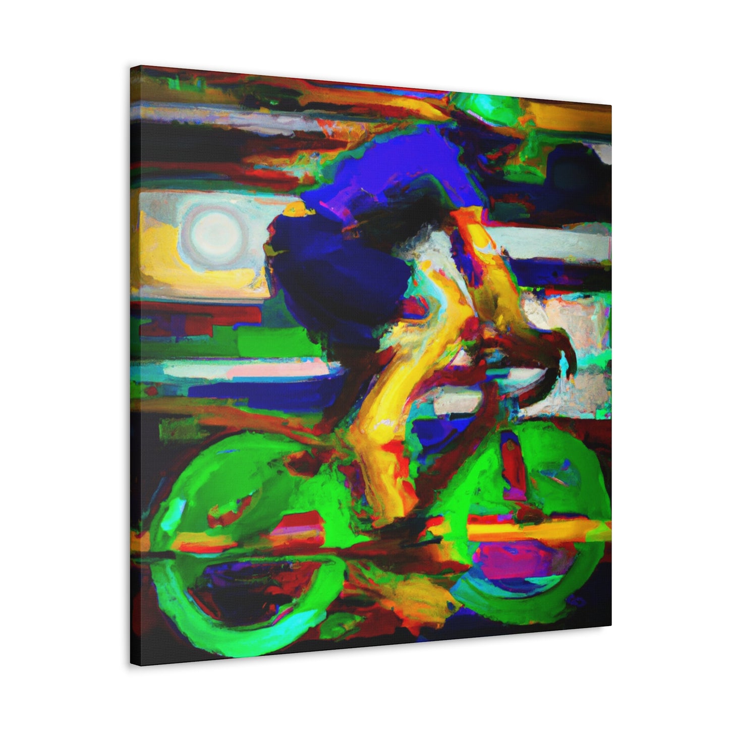 Bicycling Through Nature - Canvas