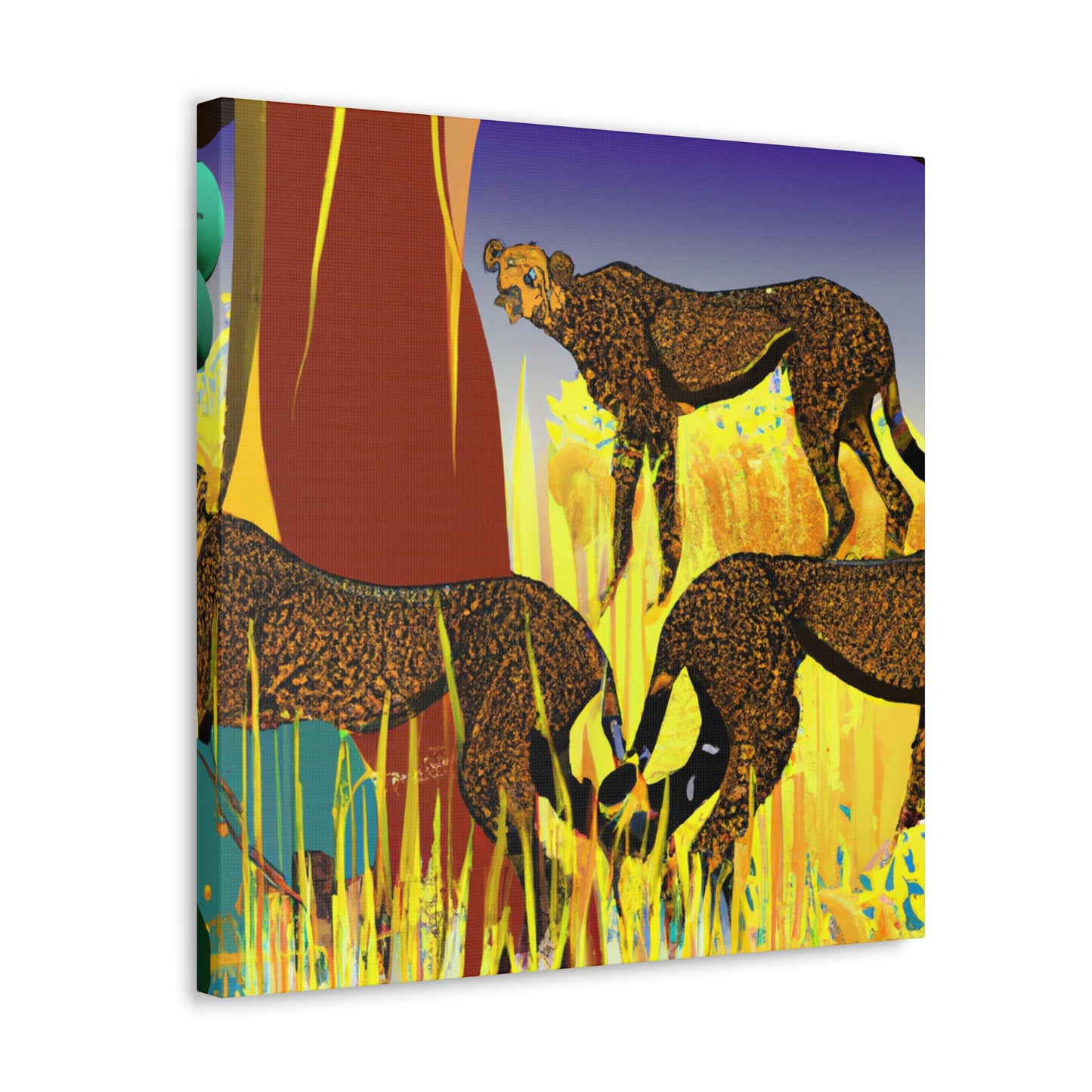 "Cheetah Sprints Sparkle" - Canvas