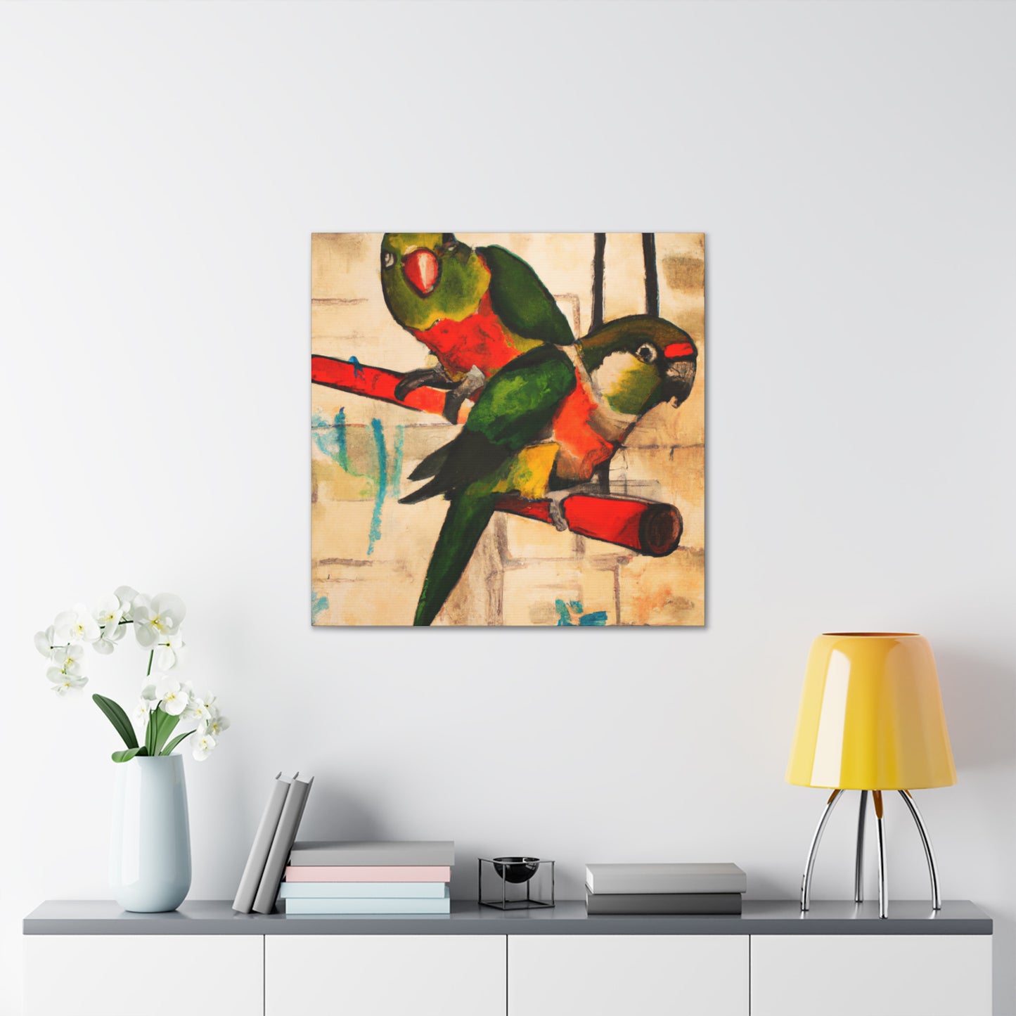 "Conures in Colorful Splendor" - Canvas