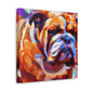 "Bulldog in Impressionism" - Canvas