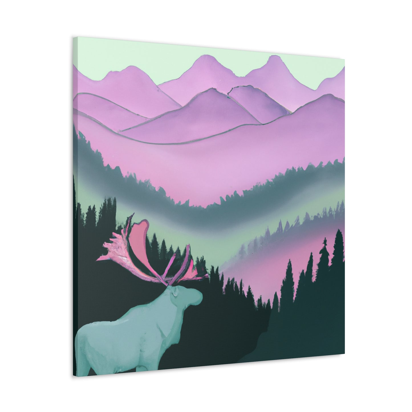 Elk Amidst Wilderness - Canvas