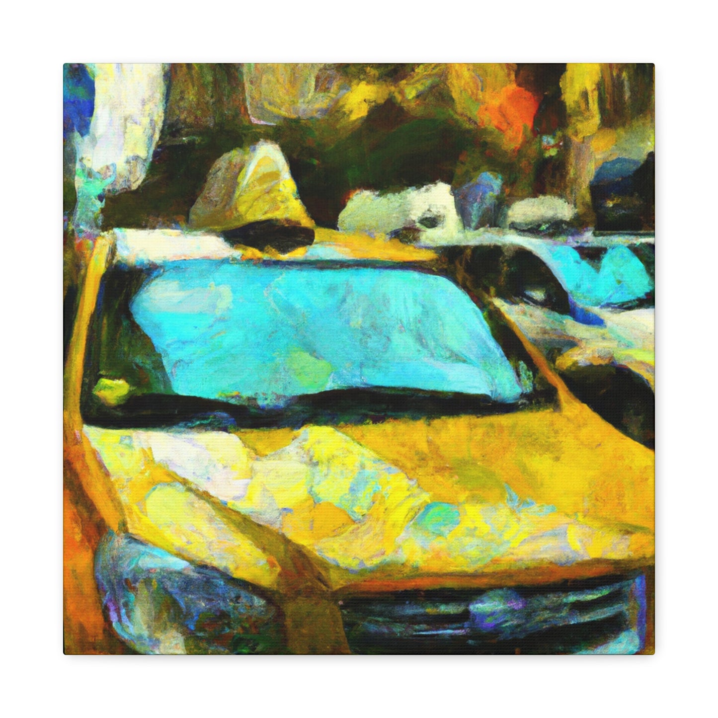 "Taxi at Dusk" - Canvas