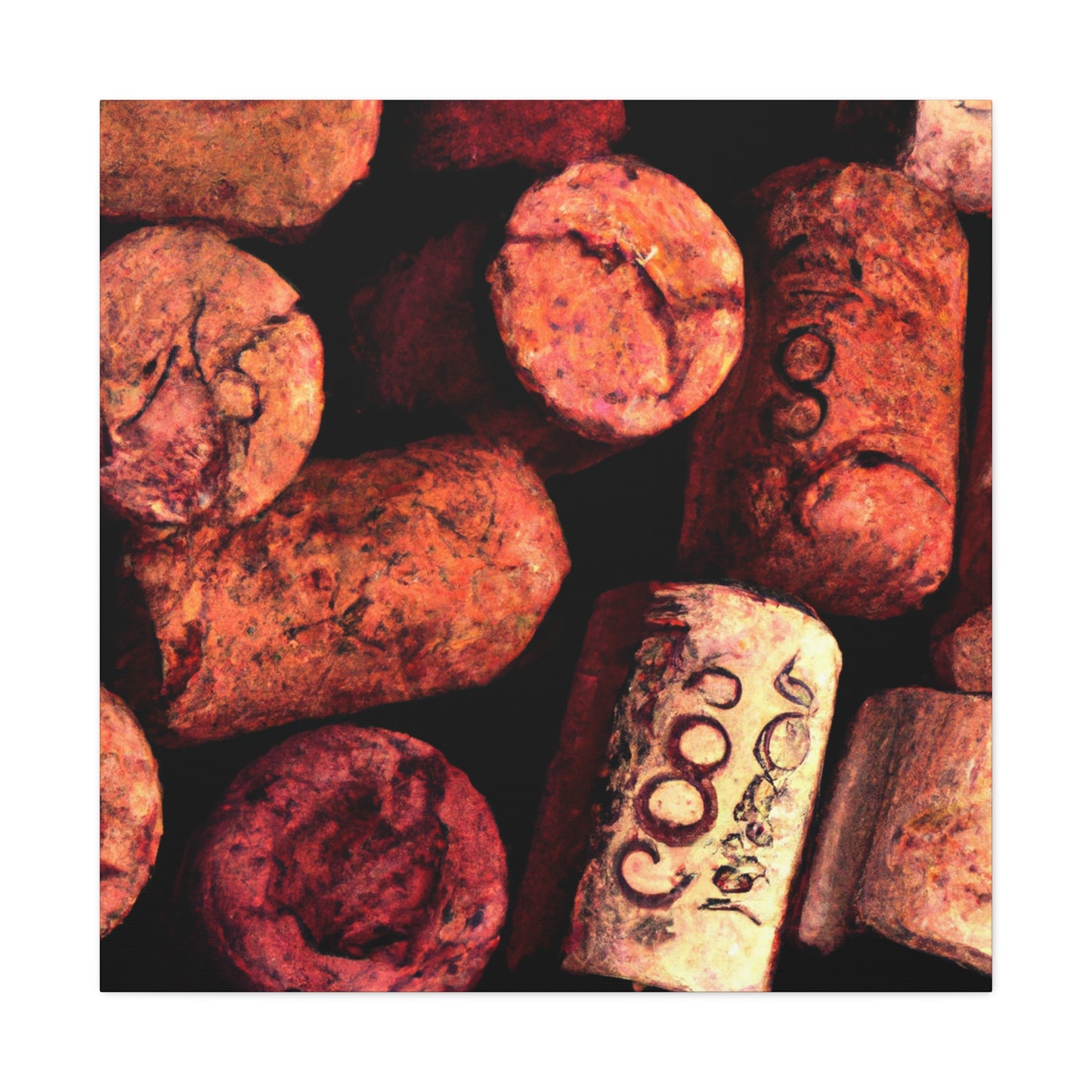 "Corks of Wine Ablaze" - Canvas