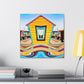 "Beach Hut Blissful Bliss" - Canvas