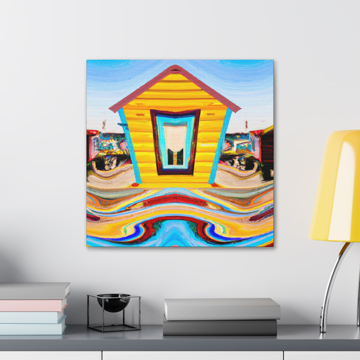 "Beach Hut Blissful Bliss" - Canvas