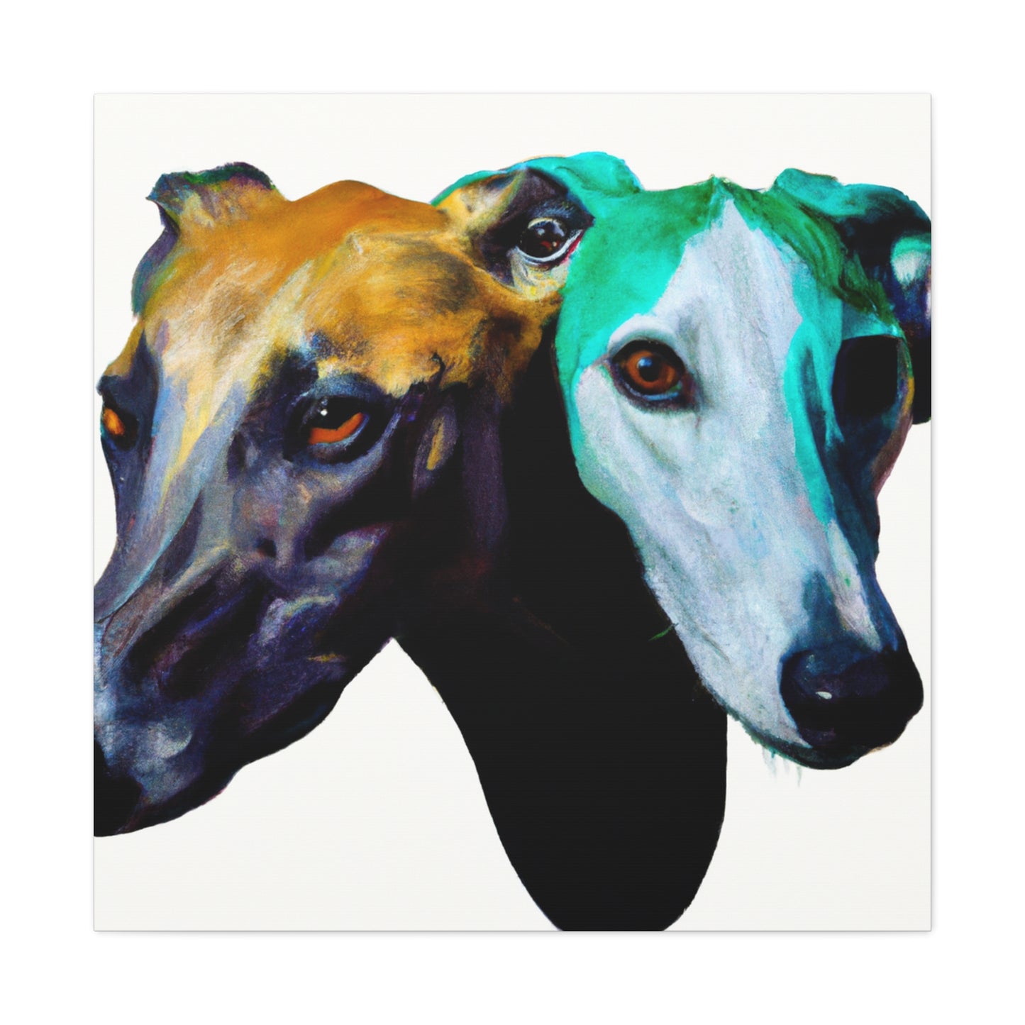 "Greyhound Graceful Gaze" - Canvas