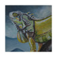 "Iguanas in Colorful Bloom" - Canvas