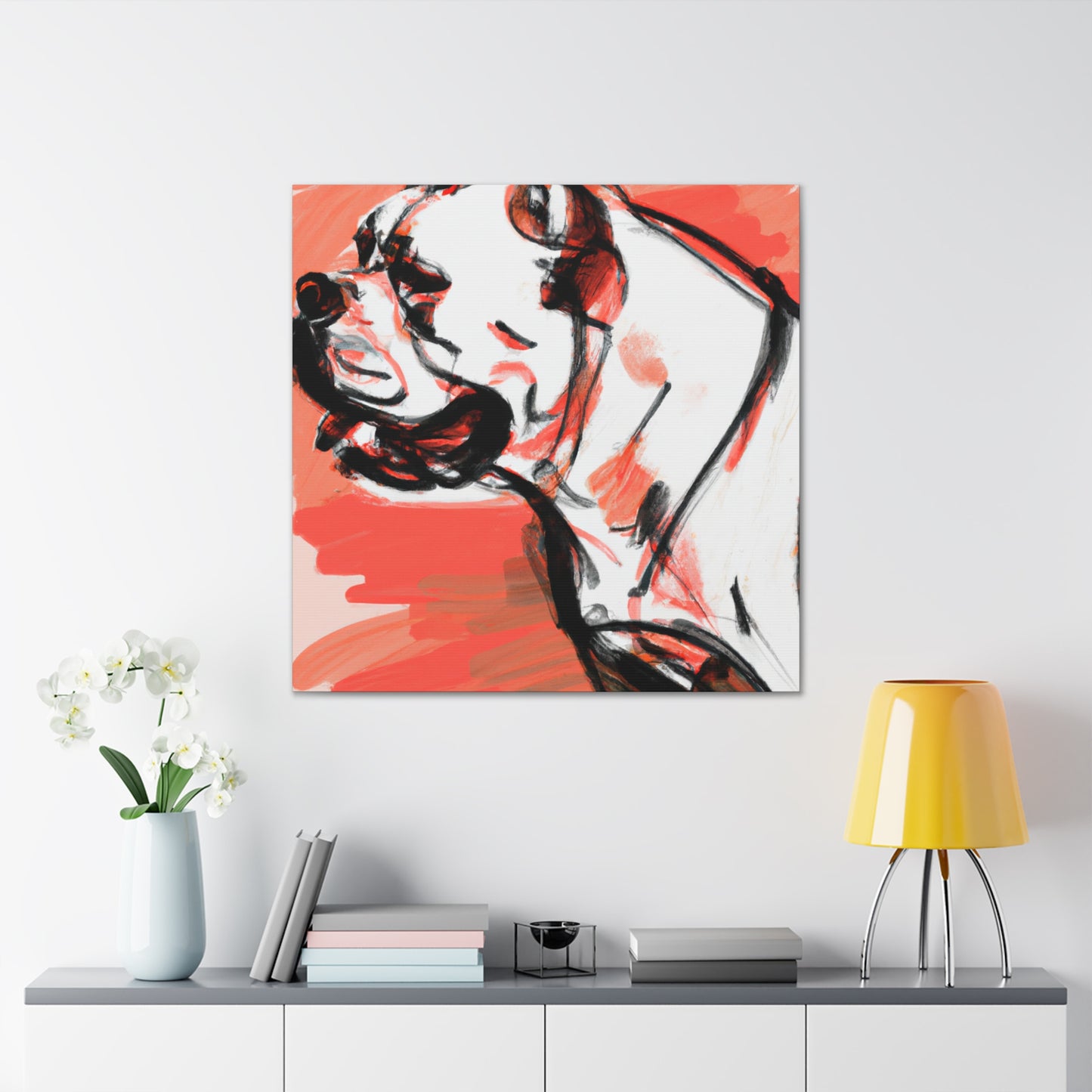 "American Bulldog Watching You" - Canvas