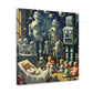 Whimsical Robotic Cosmos - Canvas