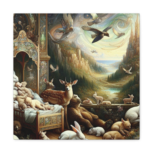 Dreaming Forest Creatures - Canvas