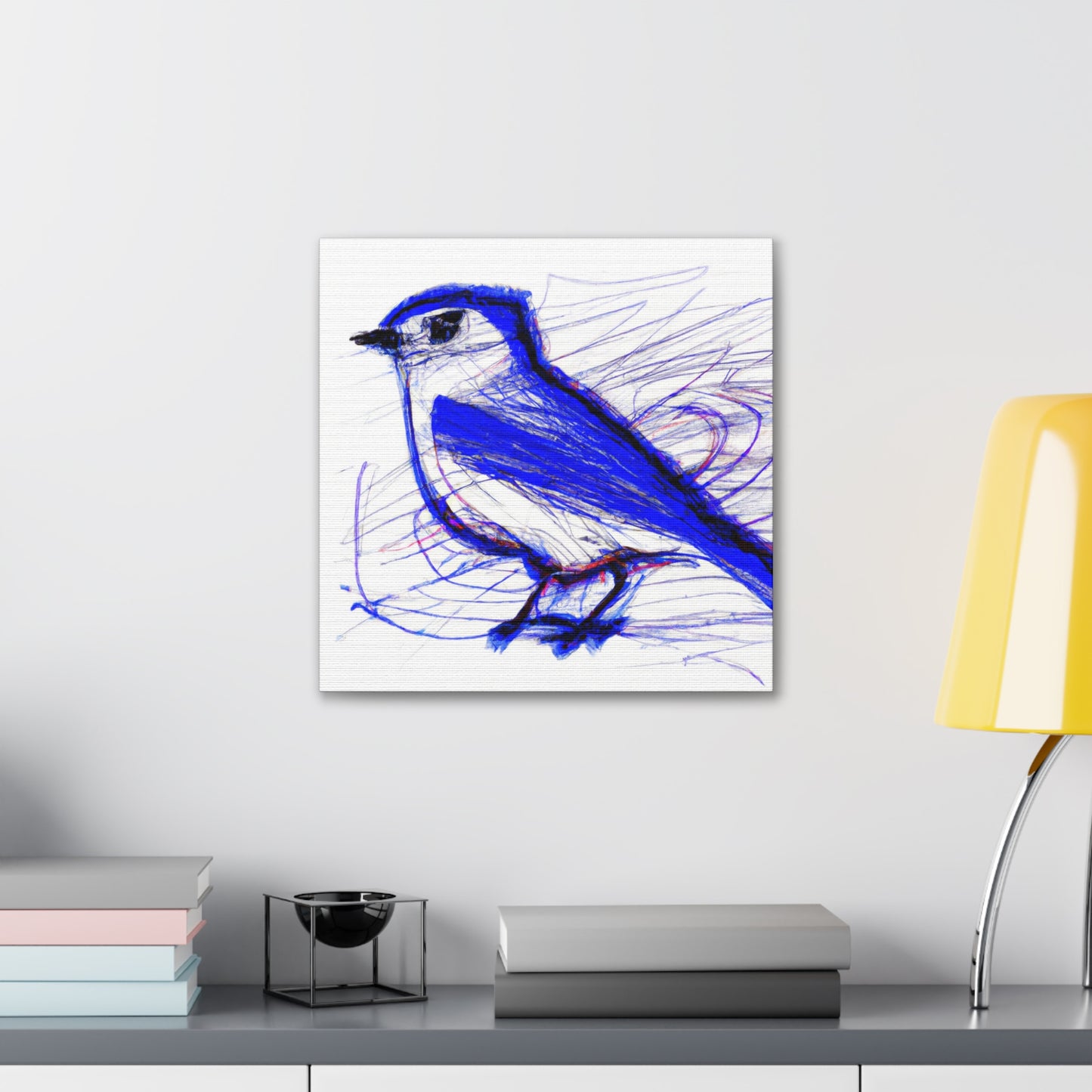 Bluebird's Regal Pose - Canvas