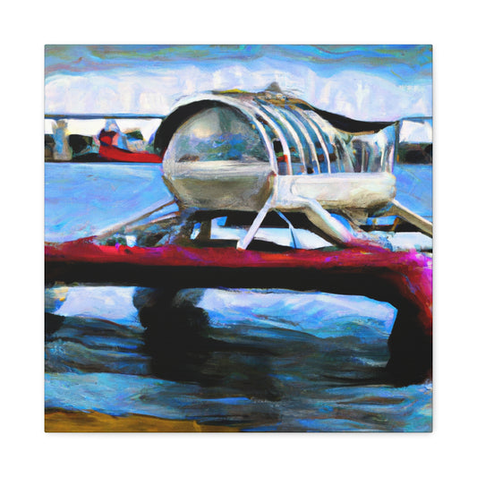 "Pontoon Boat Mirages" - Canvas