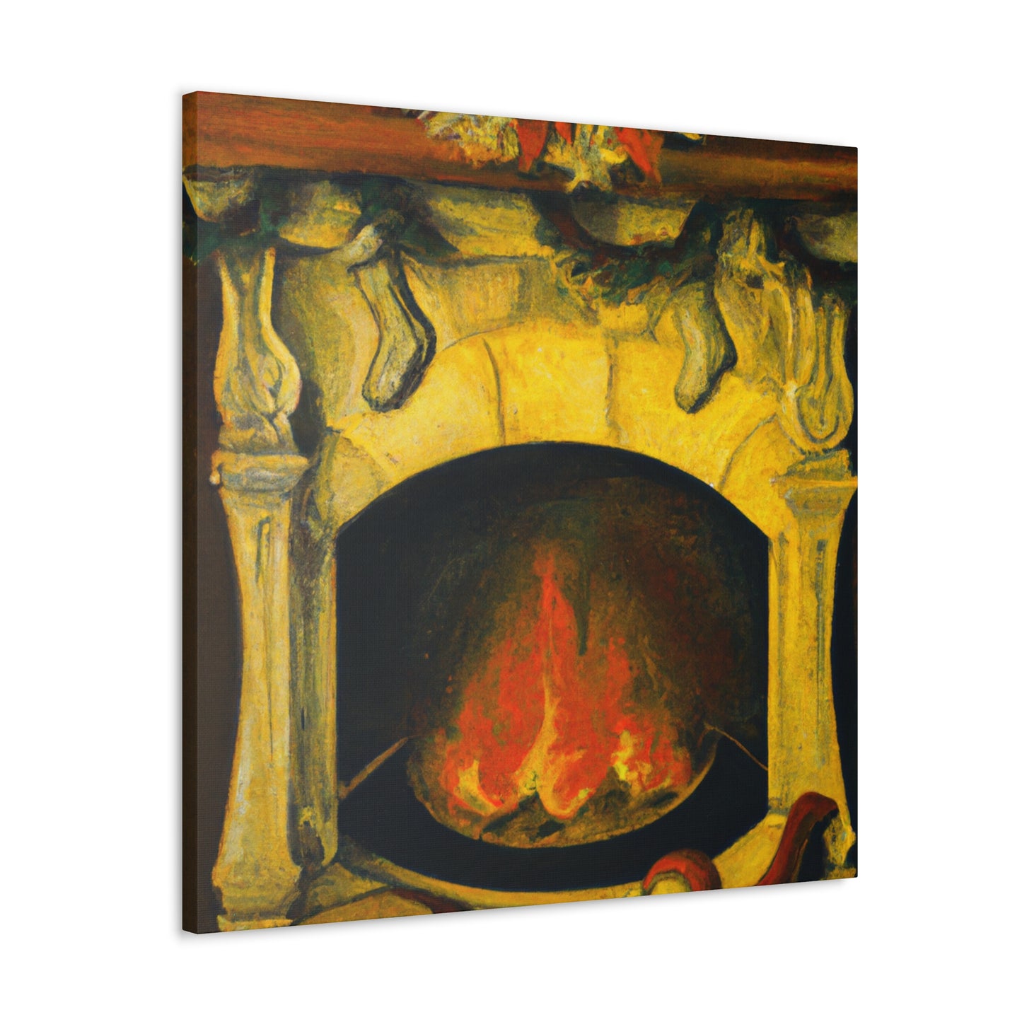 Fireside Classical Reflection - Canvas