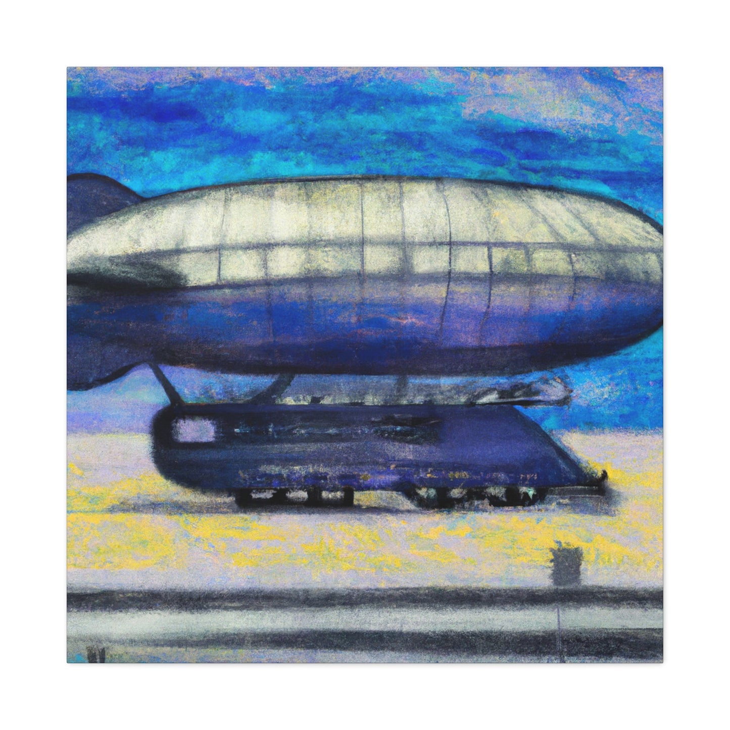 "Lofty Art Deco Blimp" - Canvas