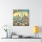 "Cityscape Symphony: Milwaukee" - Canvas