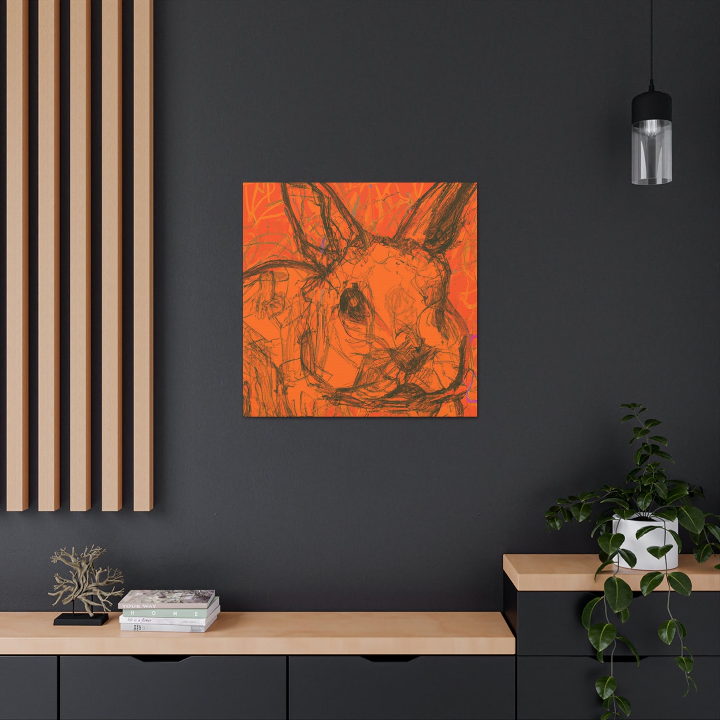 Rabbit's Digital Dreamscape - Canvas