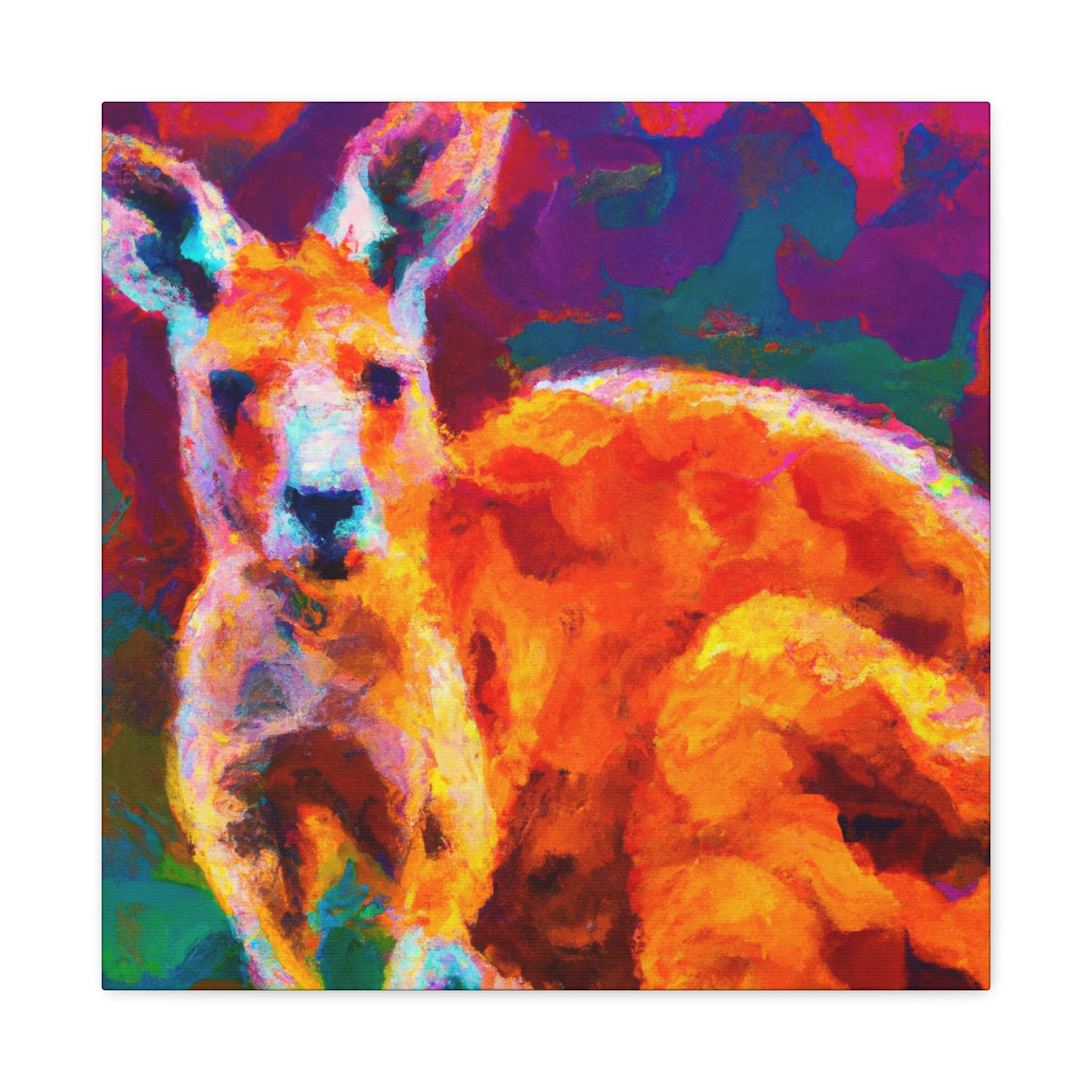 Kangaroo in Impressionism - Canvas