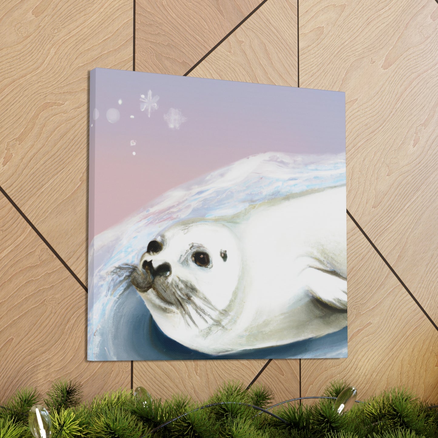 Harp Seal in Art Deco - Canvas